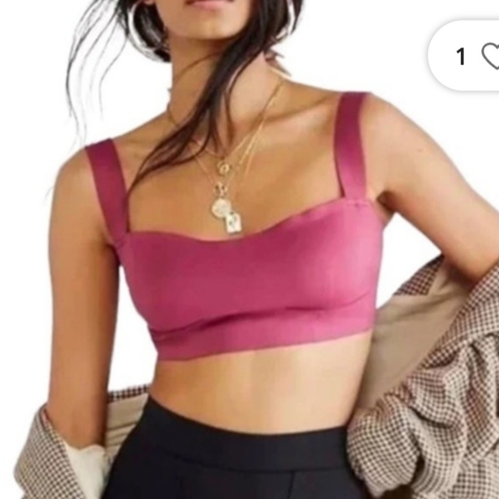 Free People Intimately Naomi Dried Rose Longline Bra sz Medium FP125
